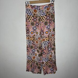 Anthropologie Geometric Straight Pants Multicolor Motif‎ Twee Women's 0